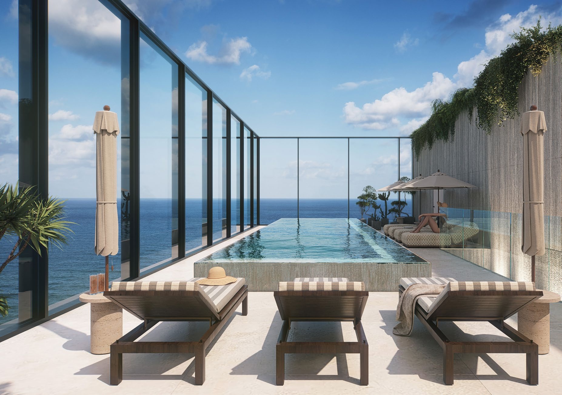 Private residence infinity pool at The Esther Netanya towers