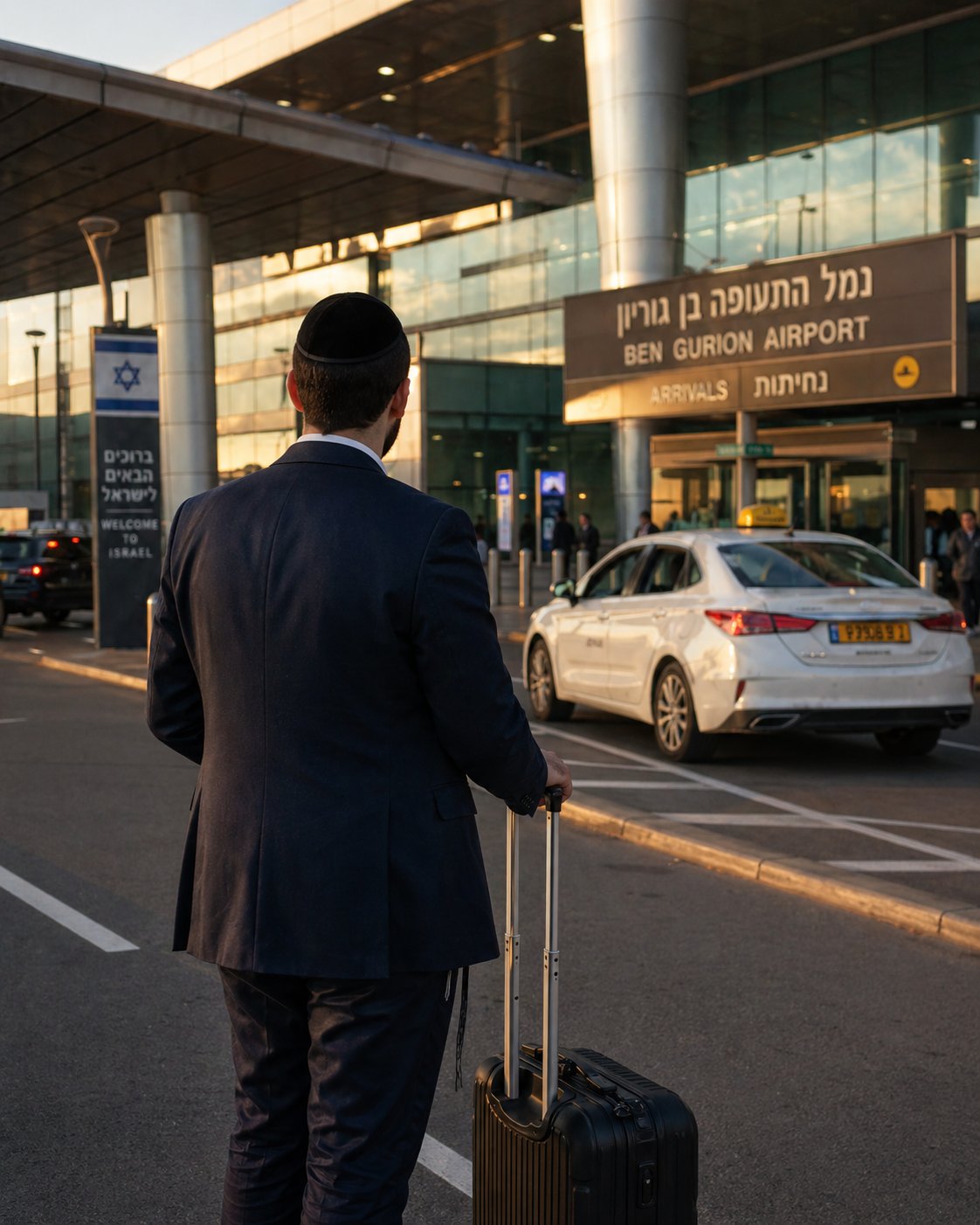 A member of the diaspora arriving at Ben Gurion Airport — the moment Israel becomes home
