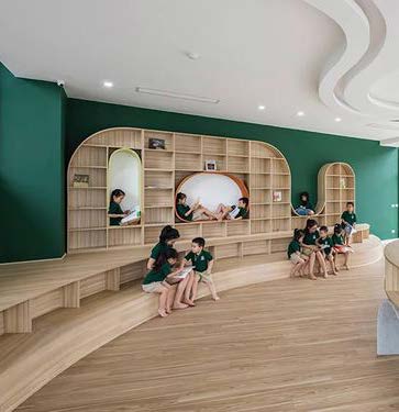 Creative social zones for children within the Rainbow Tel Aviv residential complex