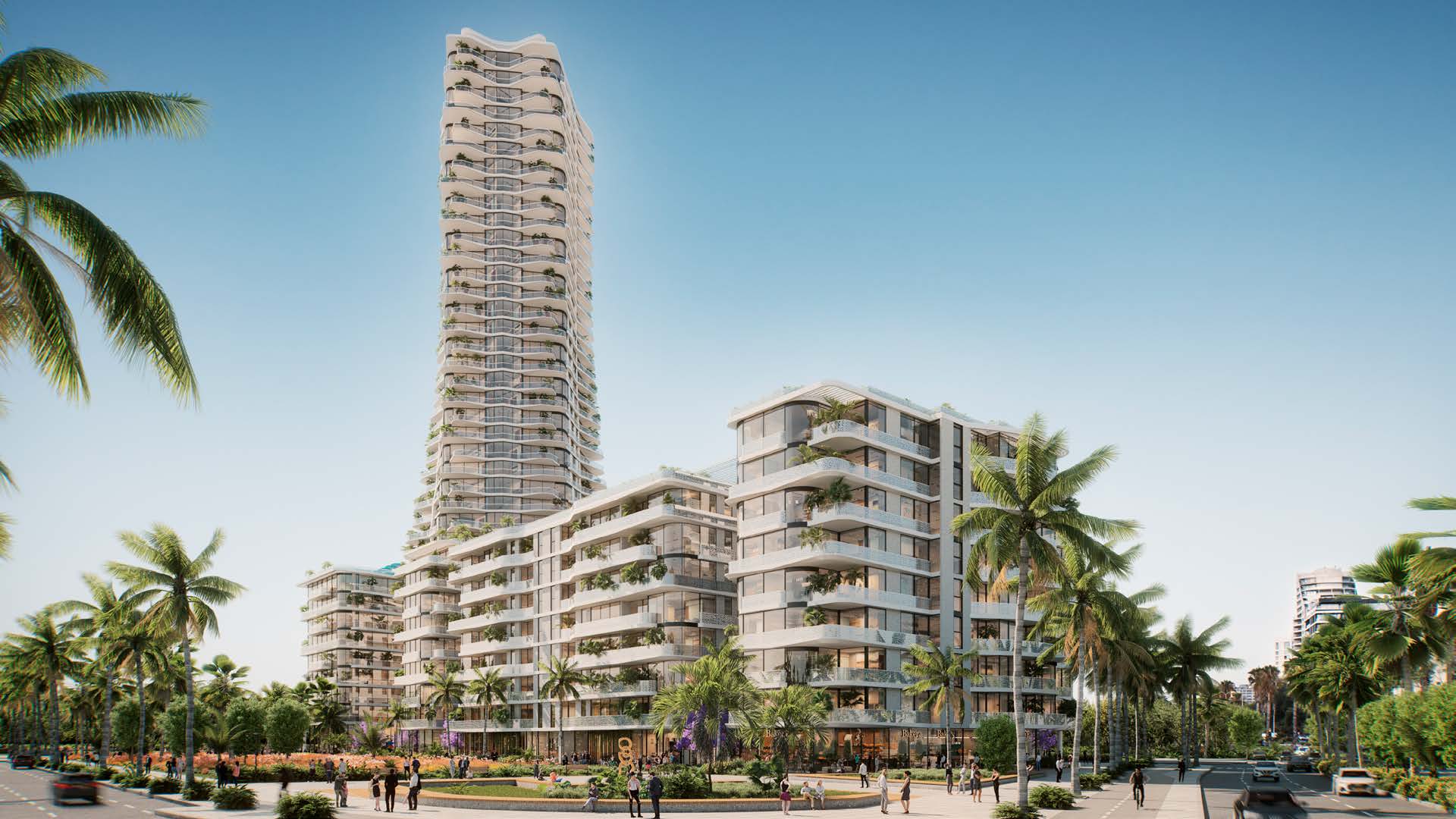 Aerial map showing the strategic location of Rainbow Tel Aviv between Yarkon Park and the Mediterranean Port