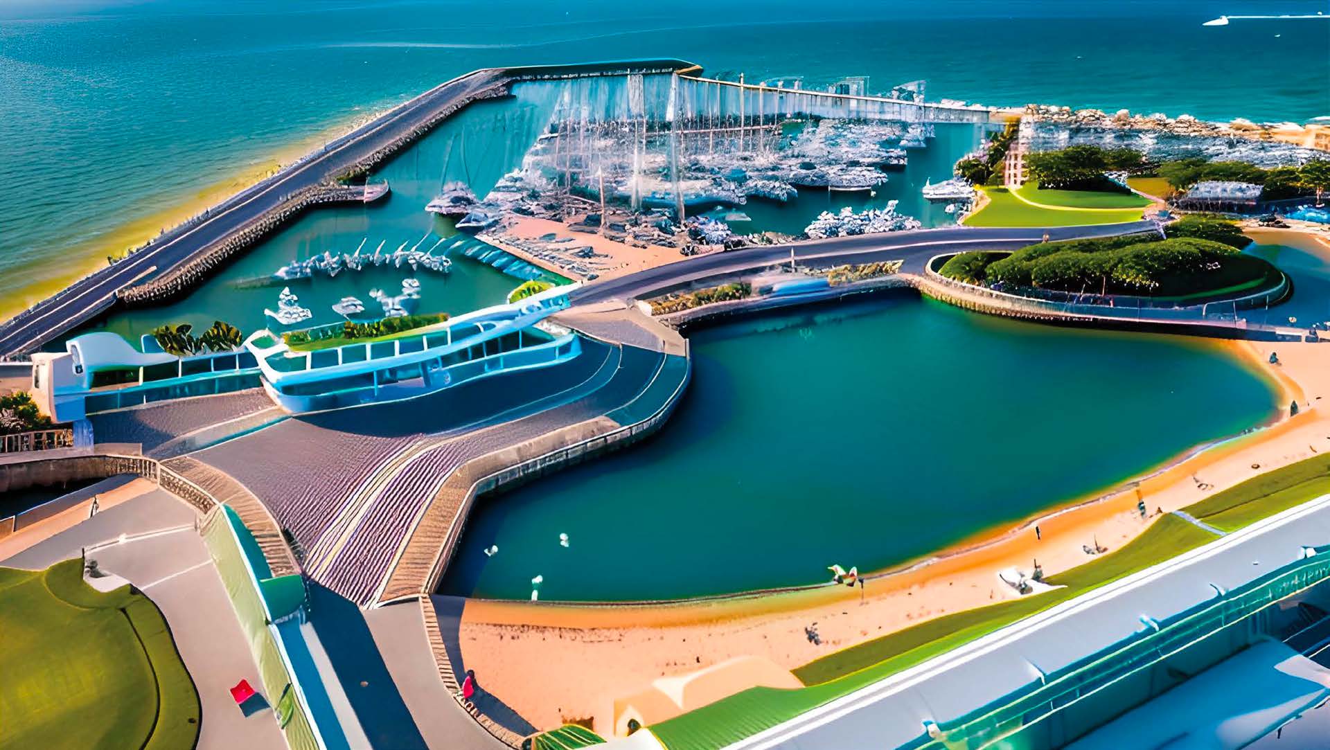 Sophisticated residents lounge with bowling and golf simulation at Rainbow Tel Aviv